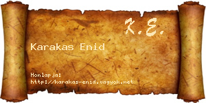 Karakas Enid névjegykártya